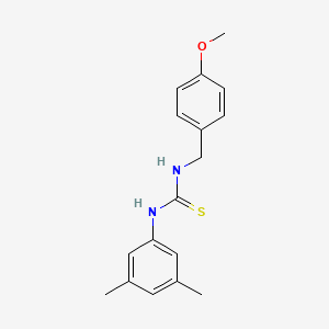 molecular formula C17H20N2OS B5805641 N-(3,5-dimethylphenyl)-N'-(4-methoxybenzyl)thiourea 