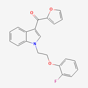 molecular formula C21H16FNO3 B5805644 {1-[2-(2-fluorophenoxy)ethyl]-1H-indol-3-yl}(2-furyl)methanone 