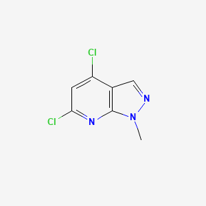 molecular formula C7H5Cl2N3 B580565 4,6-dichloro-1-méthyl-1H-pyrazolo[3,4-b]pyridine CAS No. 1227089-74-8