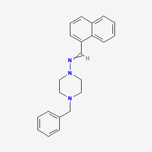 molecular formula C22H23N3 B5805656 4-benzyl-N-(1-naphthylmethylene)-1-piperazinamine 