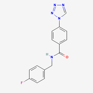 molecular formula C15H12FN5O B5805665 N-(4-fluorobenzyl)-4-(1H-tetrazol-1-yl)benzamide 