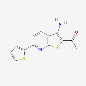 molecular formula C13H10N2OS2 B5805673 1-[3-amino-6-(2-thienyl)thieno[2,3-b]pyridin-2-yl]ethanone 