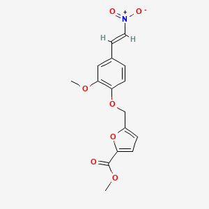 molecular formula C16H15NO7 B5805680 methyl 5-{[2-methoxy-4-(2-nitrovinyl)phenoxy]methyl}-2-furoate 