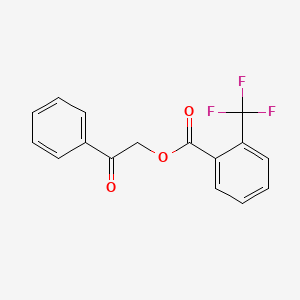 molecular formula C16H11F3O3 B5805690 2-oxo-2-phenylethyl 2-(trifluoromethyl)benzoate 