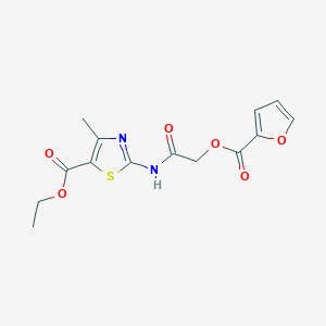 molecular formula C14H14N2O6S B5805705 ethyl 2-{[(2-furoyloxy)acetyl]amino}-4-methyl-1,3-thiazole-5-carboxylate 
