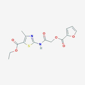 molecular formula C14H14N2O6S B5805705 ETHYL 2-({2-[(2-FURYLCARBONYL)OXY]ACETYL}AMINO)-4-METHYL-1,3-THIAZOLE-5-CARBOXYLATE 