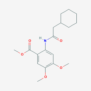molecular formula C18H25NO5 B5805710 methyl 2-[(cyclohexylacetyl)amino]-4,5-dimethoxybenzoate 