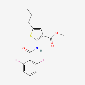 molecular formula C16H15F2NO3S B5805715 methyl 2-[(2,6-difluorobenzoyl)amino]-5-propyl-3-thiophenecarboxylate 