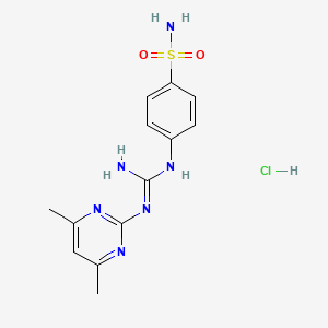 molecular formula C13H17ClN6O2S B5805717 4-{[[(4,6-dimethyl-2-pyrimidinyl)amino](imino)methyl]amino}benzenesulfonamide hydrochloride 