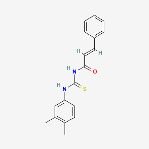 molecular formula C18H18N2OS B5805726 N-{[(3,4-dimethylphenyl)amino]carbonothioyl}-3-phenylacrylamide 