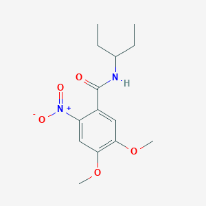 molecular formula C14H20N2O5 B5805756 N-(1-ethylpropyl)-4,5-dimethoxy-2-nitrobenzamide 