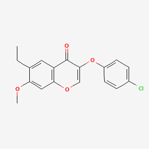 molecular formula C18H15ClO4 B5805775 3-(4-chlorophenoxy)-6-ethyl-7-methoxy-4H-chromen-4-one 
