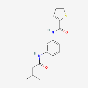 molecular formula C16H18N2O2S B5805785 N-{3-[(3-methylbutanoyl)amino]phenyl}-2-thiophenecarboxamide 