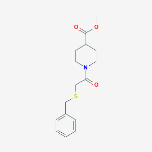 methyl 1-[(benzylthio)acetyl]-4-piperidinecarboxylate