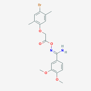 molecular formula C19H21BrN2O5 B5805805 N'-{[(4-bromo-2,5-dimethylphenoxy)acetyl]oxy}-3,4-dimethoxybenzenecarboximidamide 