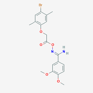 [(Z)-[amino-(3,4-dimethoxyphenyl)methylidene]amino] 2-(4-bromo-2,5-dimethylphenoxy)acetate