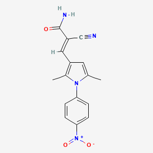 molecular formula C16H14N4O3 B5805843 2-cyano-3-[2,5-dimethyl-1-(4-nitrophenyl)-1H-pyrrol-3-yl]acrylamide 