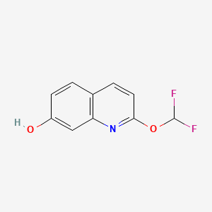 molecular formula C10H7F2NO2 B580585 2-(二氟甲氧基)喹啉-7-醇 CAS No. 1261475-30-2
