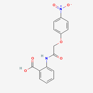 molecular formula C15H12N2O6 B5805851 2-{[(4-nitrophenoxy)acetyl]amino}benzoic acid 