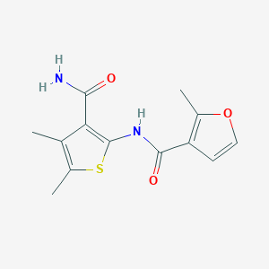 molecular formula C13H14N2O3S B5805872 N-[3-(aminocarbonyl)-4,5-dimethyl-2-thienyl]-2-methyl-3-furamide 
