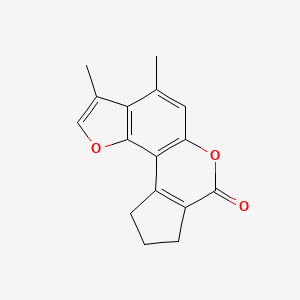 3,4-dimethyl-9,10-dihydrocyclopenta[c]furo[2,3-f]chromen-7(8H)-one