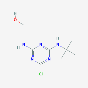 molecular formula C11H20ClN5O B5805915 2-{[4-(tert-butylamino)-6-chloro-1,3,5-triazin-2-yl]amino}-2-methyl-1-propanol 