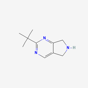 molecular formula C10H15N3 B580593 2-(tert-Butyl)-6,7-dihydro-5H-pyrrolo[3,4-d]pyrimidine CAS No. 1211584-40-5