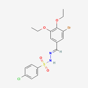 N'-(3-bromo-4,5-diethoxybenzylidene)-4-chlorobenzenesulfonohydrazide