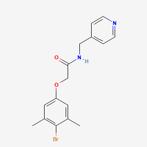 molecular formula C16H17BrN2O2 B5805947 2-(4-bromo-3,5-dimethylphenoxy)-N-(4-pyridinylmethyl)acetamide 
