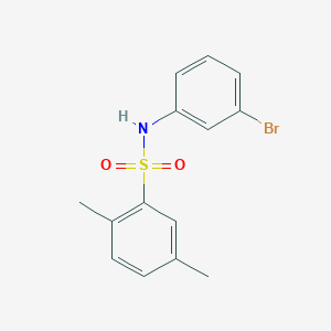 molecular formula C14H14BrNO2S B5805953 N-(3-bromophenyl)-2,5-dimethylbenzenesulfonamide 