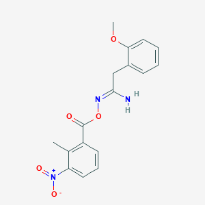 molecular formula C17H17N3O5 B5805970 2-(2-methoxyphenyl)-N'-[(2-methyl-3-nitrobenzoyl)oxy]ethanimidamide 