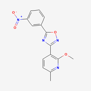 molecular formula C15H12N4O4 B5805977 2-methoxy-6-methyl-3-[5-(3-nitrophenyl)-1,2,4-oxadiazol-3-yl]pyridine 