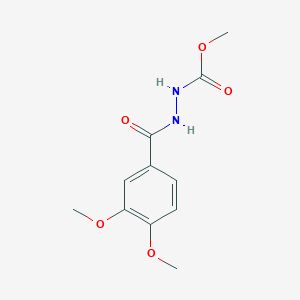 molecular formula C11H14N2O5 B5805987 methyl 2-(3,4-dimethoxybenzoyl)hydrazinecarboxylate 