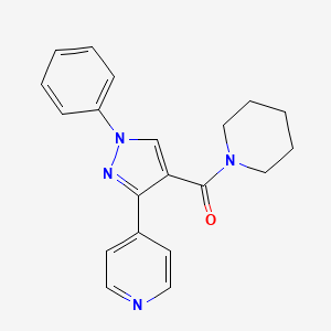 molecular formula C20H20N4O B5805989 4-[1-phenyl-4-(1-piperidinylcarbonyl)-1H-pyrazol-3-yl]pyridine 