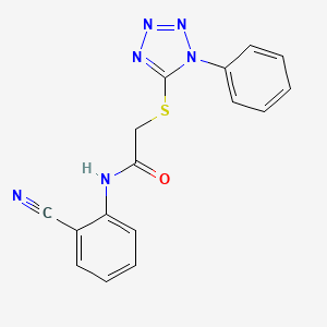 N-(2-cyanophenyl)-2-[(1-phenyl-1H-tetrazol-5-yl)thio]acetamide