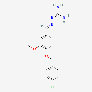 molecular formula C16H17ClN4O2 B5806015 N''-{4-[(4-chlorobenzyl)oxy]-3-methoxybenzylidene}carbonohydrazonic diamide 