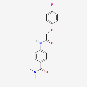 molecular formula C17H17FN2O3 B5806017 4-{[(4-fluorophenoxy)acetyl]amino}-N,N-dimethylbenzamide 