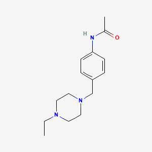 molecular formula C15H23N3O B5806046 N-{4-[(4-ethyl-1-piperazinyl)methyl]phenyl}acetamide 