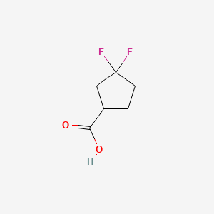 molecular formula C6H8F2O2 B580606 3,3-二氟环戊烷甲酸 CAS No. 1260897-05-9