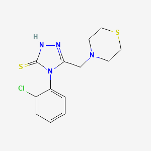 molecular formula C13H15ClN4S2 B5806063 4-(2-chlorophenyl)-5-(4-thiomorpholinylmethyl)-2,4-dihydro-3H-1,2,4-triazole-3-thione 