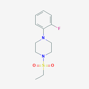 molecular formula C12H17FN2O2S B5806088 1-(ethylsulfonyl)-4-(2-fluorophenyl)piperazine 