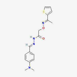 molecular formula C17H20N4O2S B5806089 N'-[4-(dimethylamino)benzylidene]-2-({[1-(2-thienyl)ethylidene]amino}oxy)acetohydrazide 