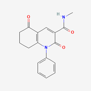 molecular formula C17H16N2O3 B5806112 N-methyl-2,5-dioxo-1-phenyl-1,2,5,6,7,8-hexahydro-3-quinolinecarboxamide 