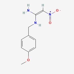 molecular formula C10H13N3O3 B580612 (Z)-N~1~-(4-甲氧基苄基)-2-硝基乙烯-1,1-二胺 CAS No. 1211892-14-6
