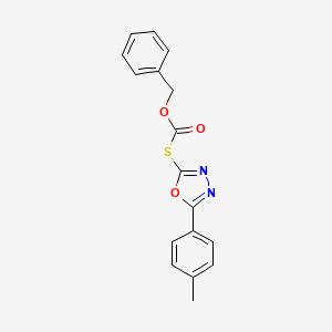 molecular formula C17H14N2O3S B5806124 O-benzyl S-[5-(4-methylphenyl)-1,3,4-oxadiazol-2-yl] thiocarbonate 