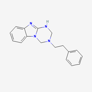 molecular formula C17H18N4 B5806146 3-(2-phenylethyl)-1,2,3,4-tetrahydro[1,3,5]triazino[1,2-a]benzimidazole 