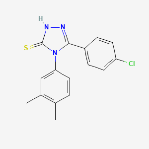 molecular formula C16H14ClN3S B5806169 5-(4-chlorophenyl)-4-(3,4-dimethylphenyl)-2,4-dihydro-3H-1,2,4-triazole-3-thione 