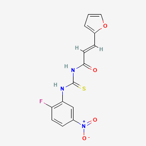 N-{[(2-fluoro-5-nitrophenyl)amino]carbonothioyl}-3-(2-furyl)acrylamide