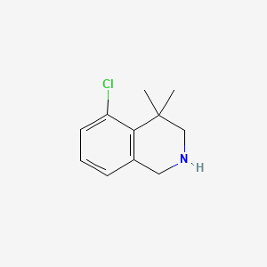 molecular formula C11H14ClN B580618 5-氯-4,4-二甲基-1,2,3,4-四氢异喹啉 CAS No. 1267273-47-1