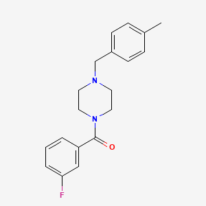 molecular formula C19H21FN2O B5806183 1-(3-fluorobenzoyl)-4-(4-methylbenzyl)piperazine 